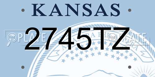 2745TZ Kansas License Plate