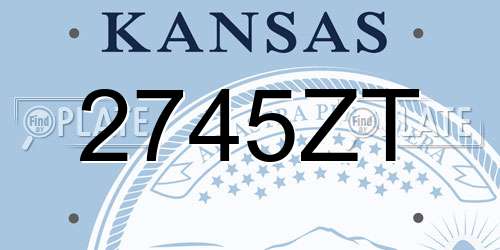 2745ZT Kansas License Plate