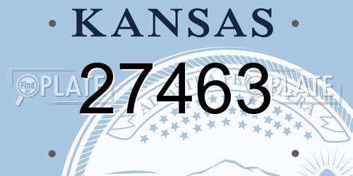 27463 Kansas License Plate