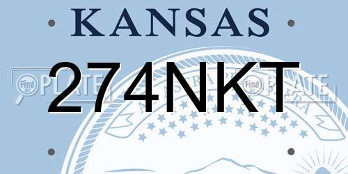 274NKT Kansas License Plate