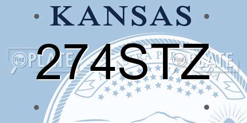 274STZ Kansas License Plate