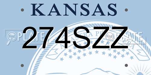 274SZZ Kansas License Plate