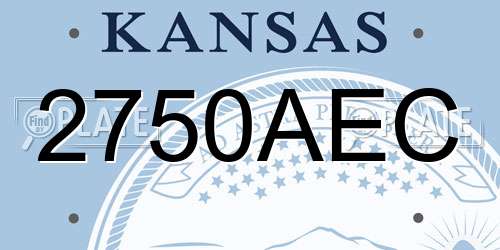 2750AEC Kansas License Plate