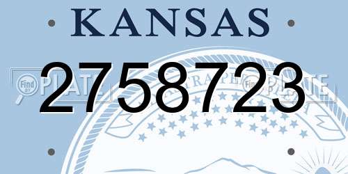 2758723 Kansas License Plate