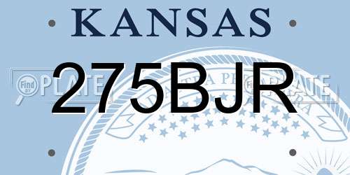 275BJR Kansas License Plate