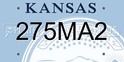275MA2 Kansas License Plate