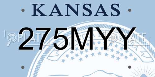 275MYY Kansas License Plate