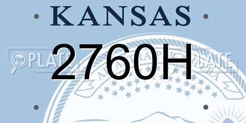 2760H Kansas License Plate