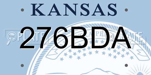 276BDA Kansas License Plate