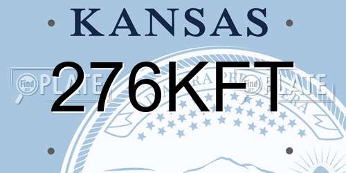 276KFT Kansas License Plate