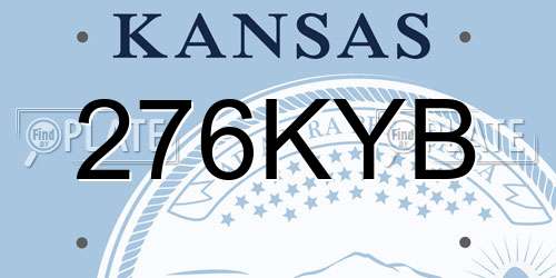 276KYB Kansas License Plate