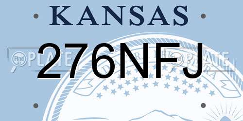 276NFJ Kansas License Plate