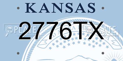 2776TX Kansas License Plate