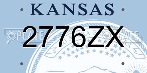 2776ZX Kansas License Plate