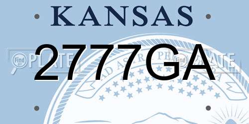 2777GA Kansas License Plate