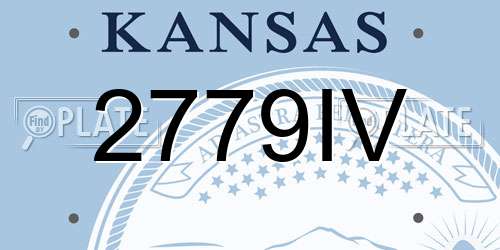 2779IV Kansas License Plate