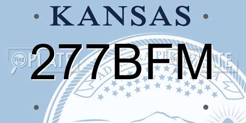 277BFM Kansas License Plate