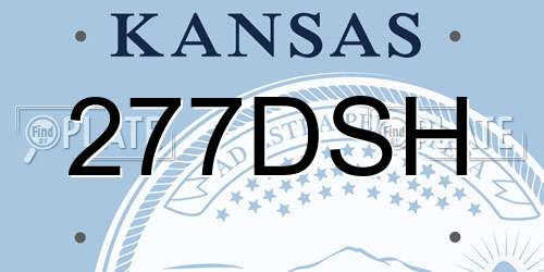 277DSH Kansas License Plate