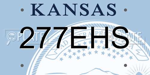 277EHS Kansas License Plate