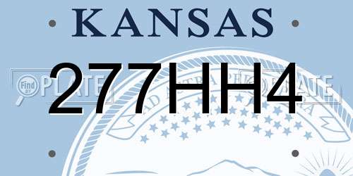 277HH4 Kansas License Plate