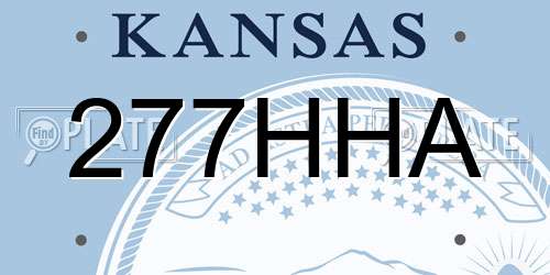 277HHA Kansas License Plate