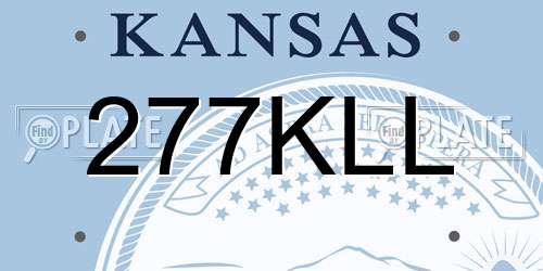 277KLL Kansas License Plate