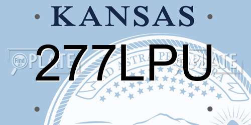 277LPU Kansas License Plate