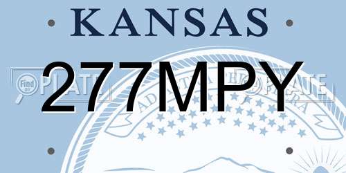 277MPY Kansas License Plate