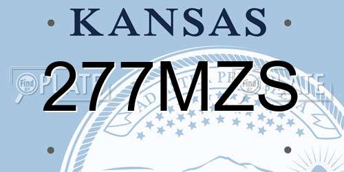 277MZS Kansas License Plate