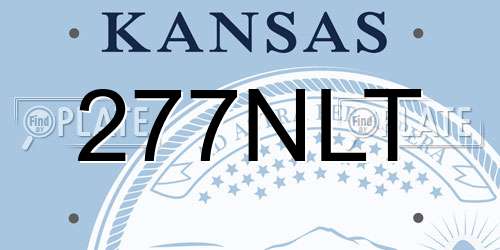 277NLT Kansas License Plate