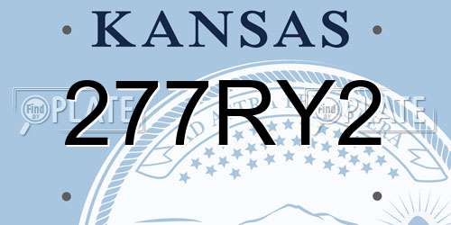 277RY2 Kansas License Plate