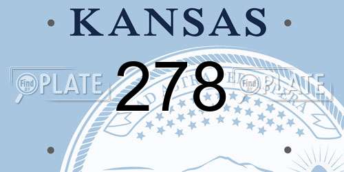 278 Kansas License Plate