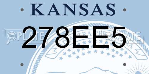 278EE5 Kansas License Plate
