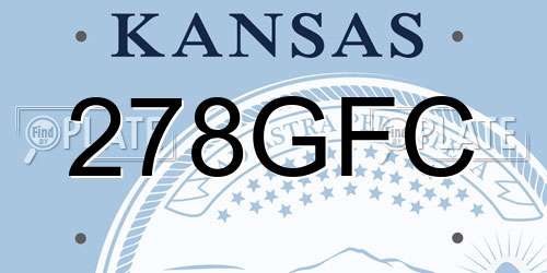 278GFC Kansas License Plate