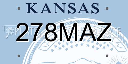 278MAZ Kansas License Plate