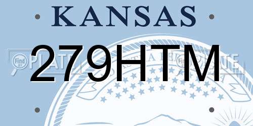 279HTM Kansas License Plate