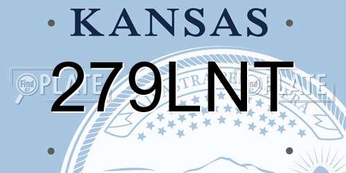 279LNT Kansas License Plate