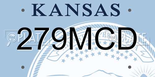 279MCD Kansas License Plate