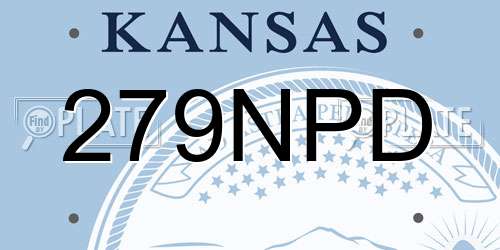 279NPD Kansas License Plate