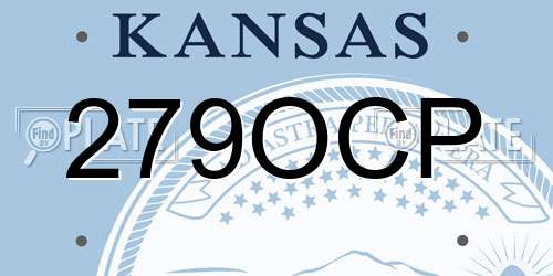279OCP Kansas License Plate