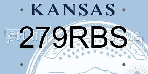 279RBS Kansas License Plate