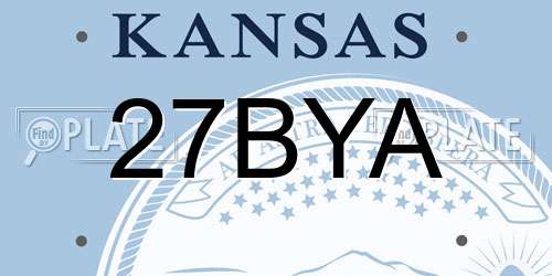 27BYA Kansas License Plate