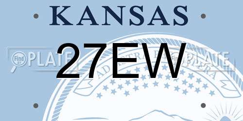 27EW Kansas License Plate