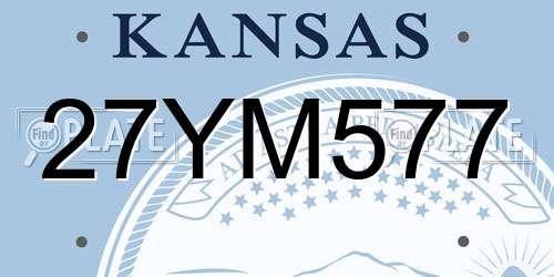 27YM577 Kansas License Plate