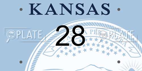 28 Kansas License Plate