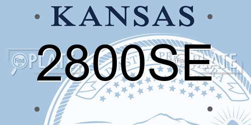 2800SE Kansas License Plate