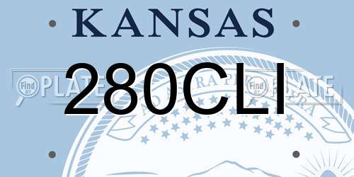 280CLI Kansas License Plate