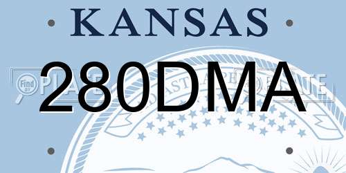 280DMA Kansas License Plate
