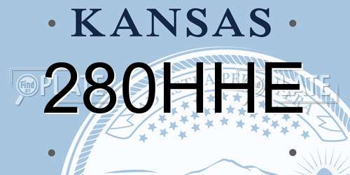280HHE Kansas License Plate