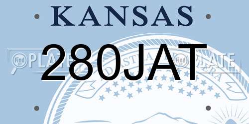 280JAT Kansas License Plate